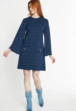 Fashion Ana Alcazar A-Linien Kleid Siwora Blau