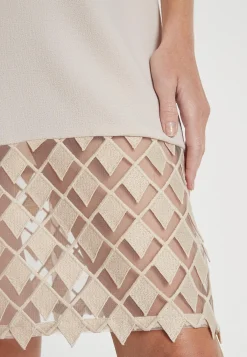 New Ana Alcazar A-Linienkleid Lacy Beige