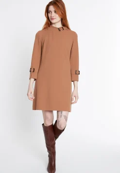 Fashion Ana Alcazar A-Linienkleid Sidara Braun
