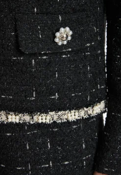 Discount Ana Alcazar Bouclé Jacke Sadea Schwarz&Weiß