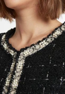 Discount Ana Alcazar Bouclé Jacke Sadea Schwarz&Weiß