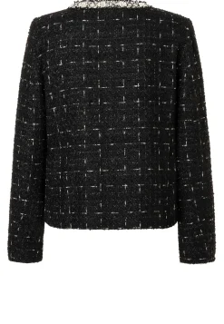Discount Ana Alcazar Bouclé Jacke Sadea Schwarz&Weiß