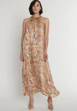 New Ana Alcazar Chiffonkleid Pakyna Beige