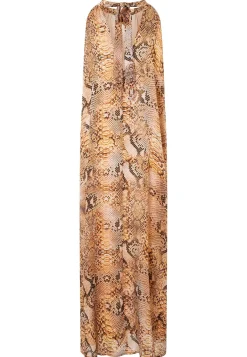 New Ana Alcazar Chiffonkleid Pakyna Beige