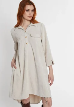 Hot Ana Alcazar Cord Hemdblusenkleid Sastoa