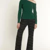 Clearance Ana Alcazar Cut Out Top Ontony Grün