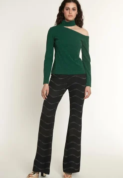 Clearance Ana Alcazar Cut Out Top Ontony Grün