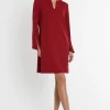 Fashion Ana Alcazar Elegantes Kleid Sinosa Bordeaux