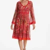New Ana Alcazar Empirekleid Zevila Rot