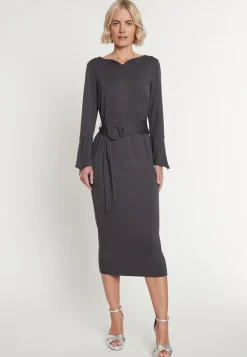 Fashion Ana Alcazar Etuikleid Mehisa Grau