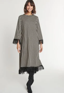 Discount Ana Alcazar Fransenkleid Mibela Schwarz&Weiß