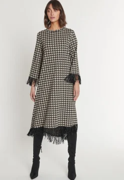 Discount Ana Alcazar Fransenkleid Mibela Schwarz&Weiß