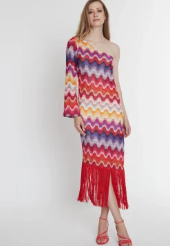 New Ana Alcazar Fransenkleid Piwane Mehrfarbig