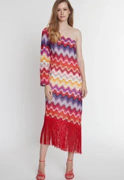 New Ana Alcazar Fransenkleid Piwane Mehrfarbig