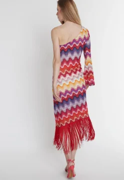 New Ana Alcazar Fransenkleid Piwane Mehrfarbig