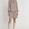 Fashion Ana Alcazar Gürtelkleid Hebea Beige