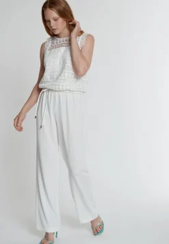 Fashion Ana Alcazar Jumpsuit Kabara Weiß