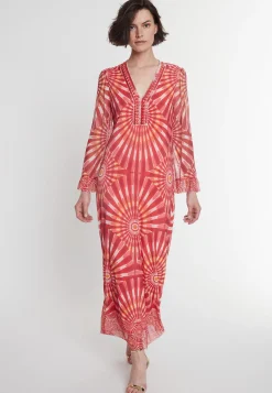 Fashion Ana Alcazar Kaftankleid Pesali Mehrfarbig