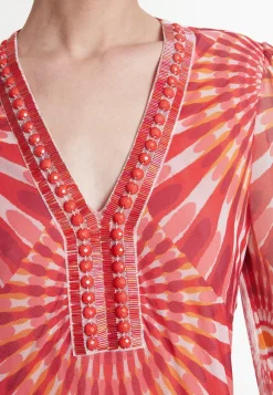 Fashion Ana Alcazar Kaftankleid Pesali Mehrfarbig