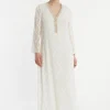Sale Ana Alcazar Kaftankleid Zaira Offwhite