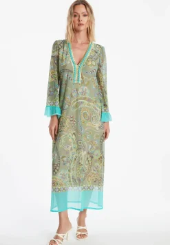 Fashion Ana Alcazar Kaftankleid Zikasa Mehrfarbig