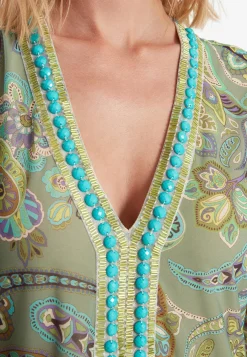 Fashion Ana Alcazar Kaftankleid Zikasa Mehrfarbig