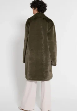 Clearance Ana Alcazar Kunstpelzmantel Habesa Oliv
