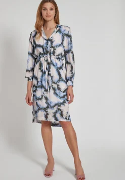 Hot Ana Alcazar Langarmkleid Fehana Hellblau