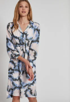 Hot Ana Alcazar Langarmkleid Fehana Hellblau