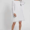 Online Ana Alcazar Langarmkleid Gabena Weiß