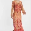New Ana Alcazar Langes Ethnokleid Zibaly Mehrfarbig