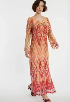New Ana Alcazar Langes Ethnokleid Zibaly Mehrfarbig
