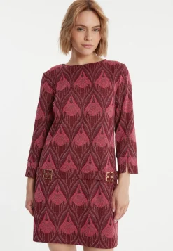 Hot Ana Alcazar Lila Brokat Tunikakleid Penava Bordeaux