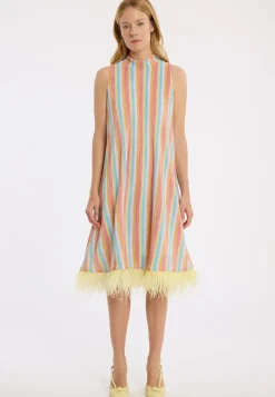 New Ana Alcazar Limitiertes Plisseekleid Lorylis Mehrfarbig