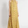 Sale Ana Alcazar Maxikleid Fasera Gelb