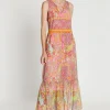 Discount Ana Alcazar Maxikleid Lismy Mehrfarbig