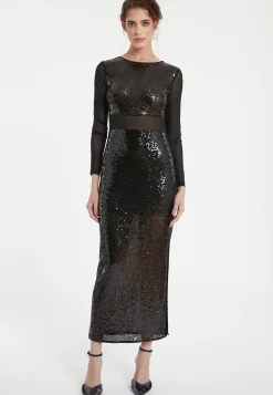 Clearance Ana Alcazar Maxikleid Taffa Schwarz