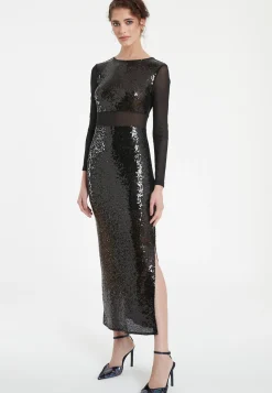 Clearance Ana Alcazar Maxikleid Taffa Schwarz