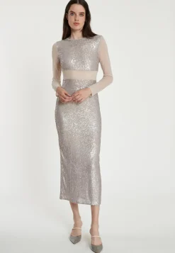 Hot Ana Alcazar Maxikleid Tafia Silber