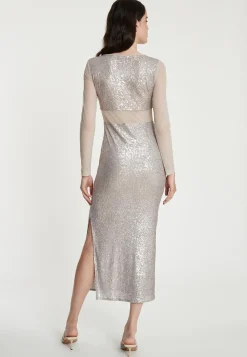 Hot Ana Alcazar Maxikleid Tafia Silber
