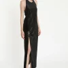 Outlet Ana Alcazar Maxikleid Tajali Schwarz
