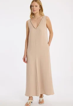 New Ana Alcazar Maxikleid Zamia Beige
