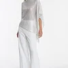 New Ana Alcazar Mesh Top Wahina Weiß