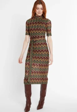 Fashion Ana Alcazar Midi Strickkleid Sumia Mehrfarbig