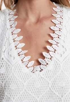 Hot Ana Alcazar Midikleid Wabora Weiß