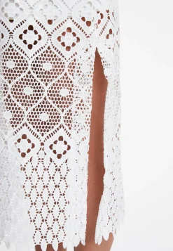 Hot Ana Alcazar Midikleid Wabora Weiß