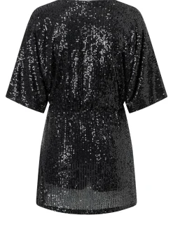 Online Ana Alcazar Paillettenkleid Tafara Schwarz