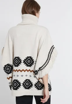 New Ana Alcazar Poncho Pullover Evolys Offwhite