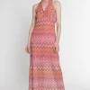 Clearance Ana Alcazar 70's Maxikleid Polora Mehrfarbig