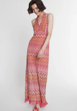 Clearance Ana Alcazar 70's Maxikleid Polora Mehrfarbig
